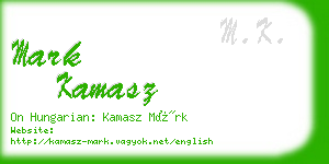 mark kamasz business card